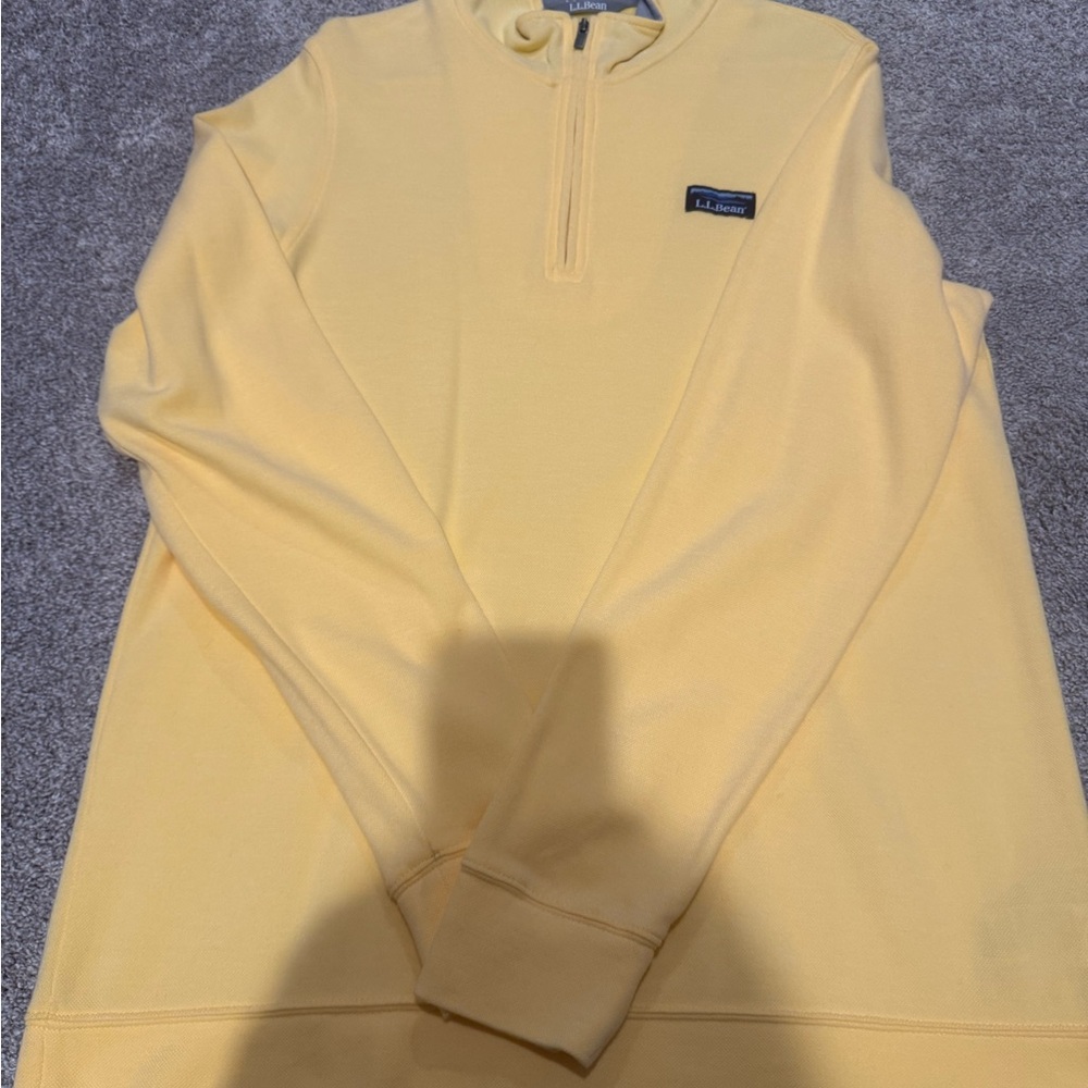 NWOT - LL Bean Men's Comfort Stretch Performance® Piqué, 1/4 Zip, Medium Tall